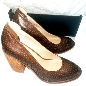 Kelsi Dagger Leather Shoes Brooklyn Hall SP Block Heel Pumps Size 8M worn once